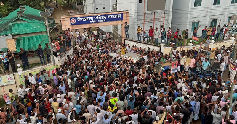 চট্টগ্রাম-৩, সন্দ্বীপে ধানের শীষের প্রচারণায় গণ মানুষের ঢল